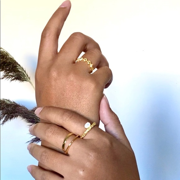 Double Take 18K Gold-Plated Ring - Picture 3 of 4